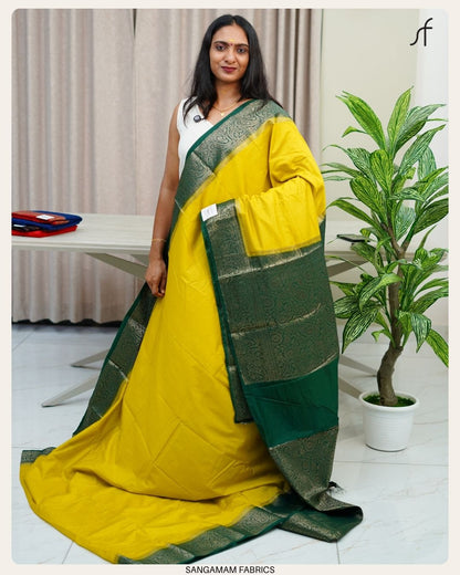 SEMI CHANDERI BANARASI SAREE