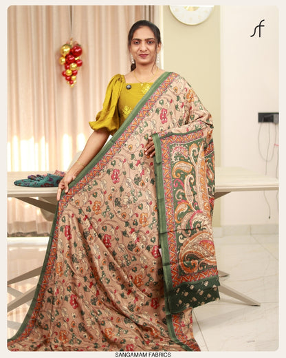 KALAMKARI PRINTED DAILY WEAR SAREE