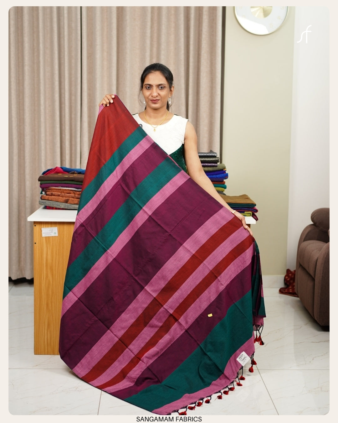 MULTI COLOUR KHADHI COTTON SAREE