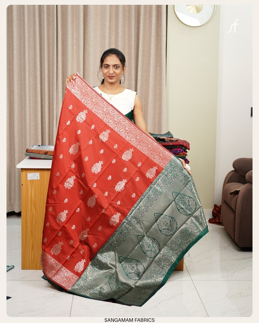 CONTRAST COMBINATION SEMI SILK SAREE
