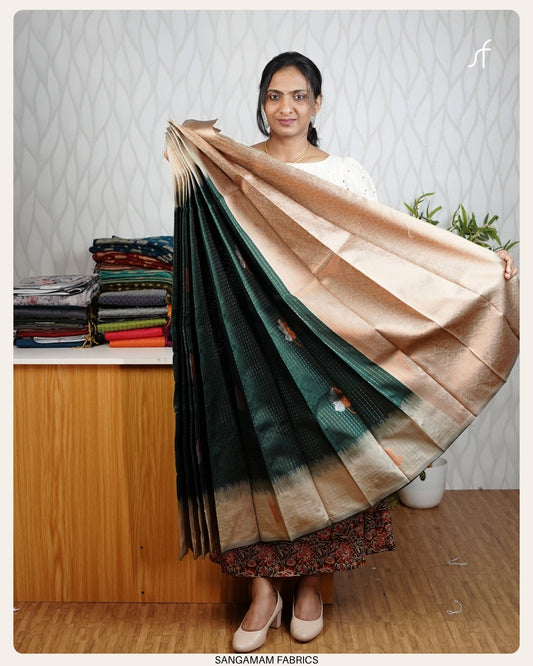 CONTRAST PATTEN SEMI SILK SAREE