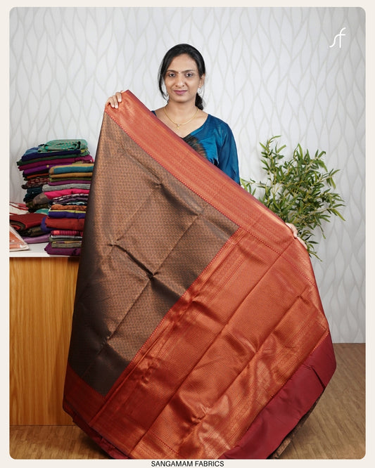 CONTRAST PATTEN SEMI SILK SAREE