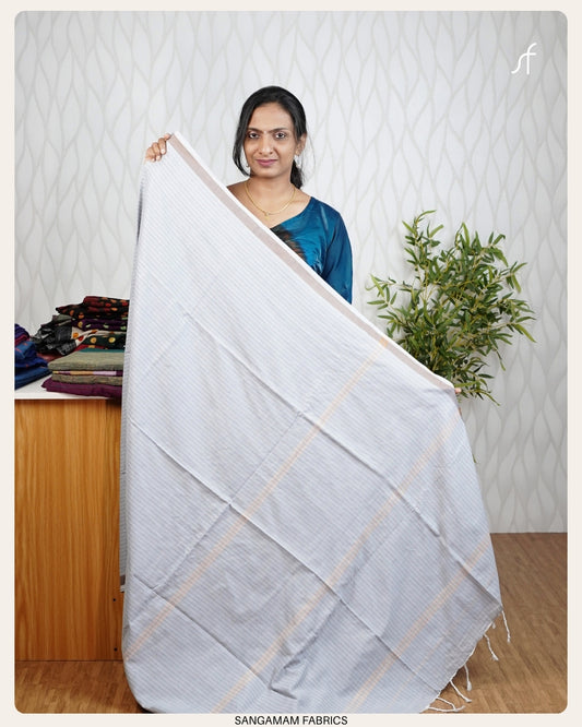 STRIPE DETAILED KHADHI COTTON SAREE