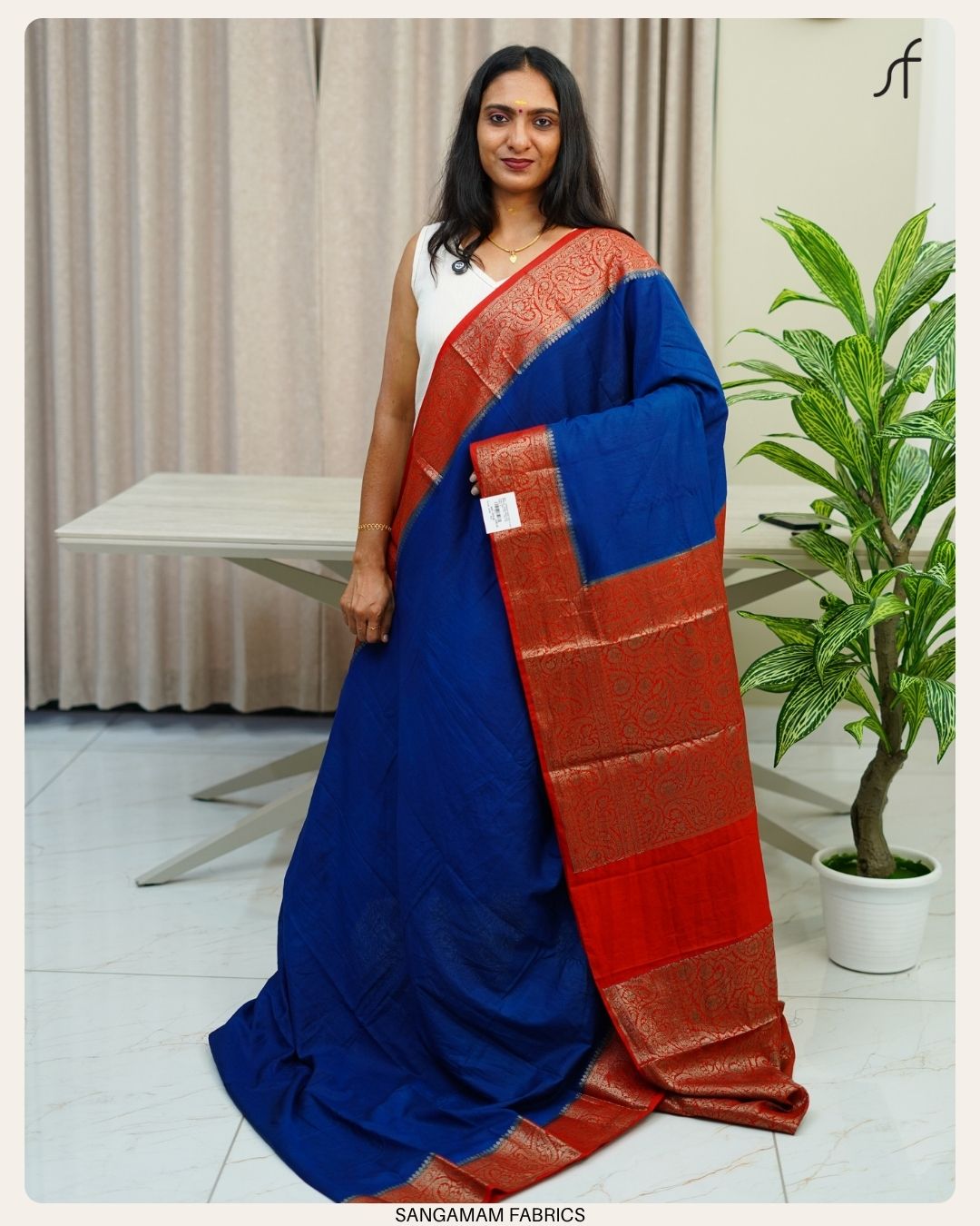 SEMI CHANDERI BANARASI SAREE