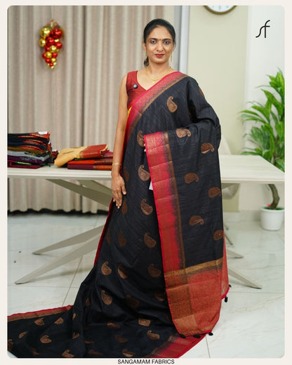 SEMI TUSSAR SILK SAREE