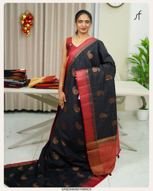 SEMI TUSSAR SILK SAREE