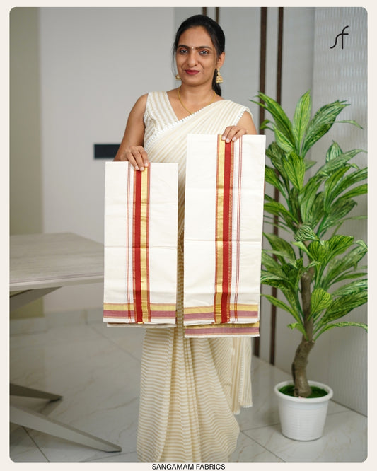 KATTIKARA WITH GOLDEN SET MUNDU