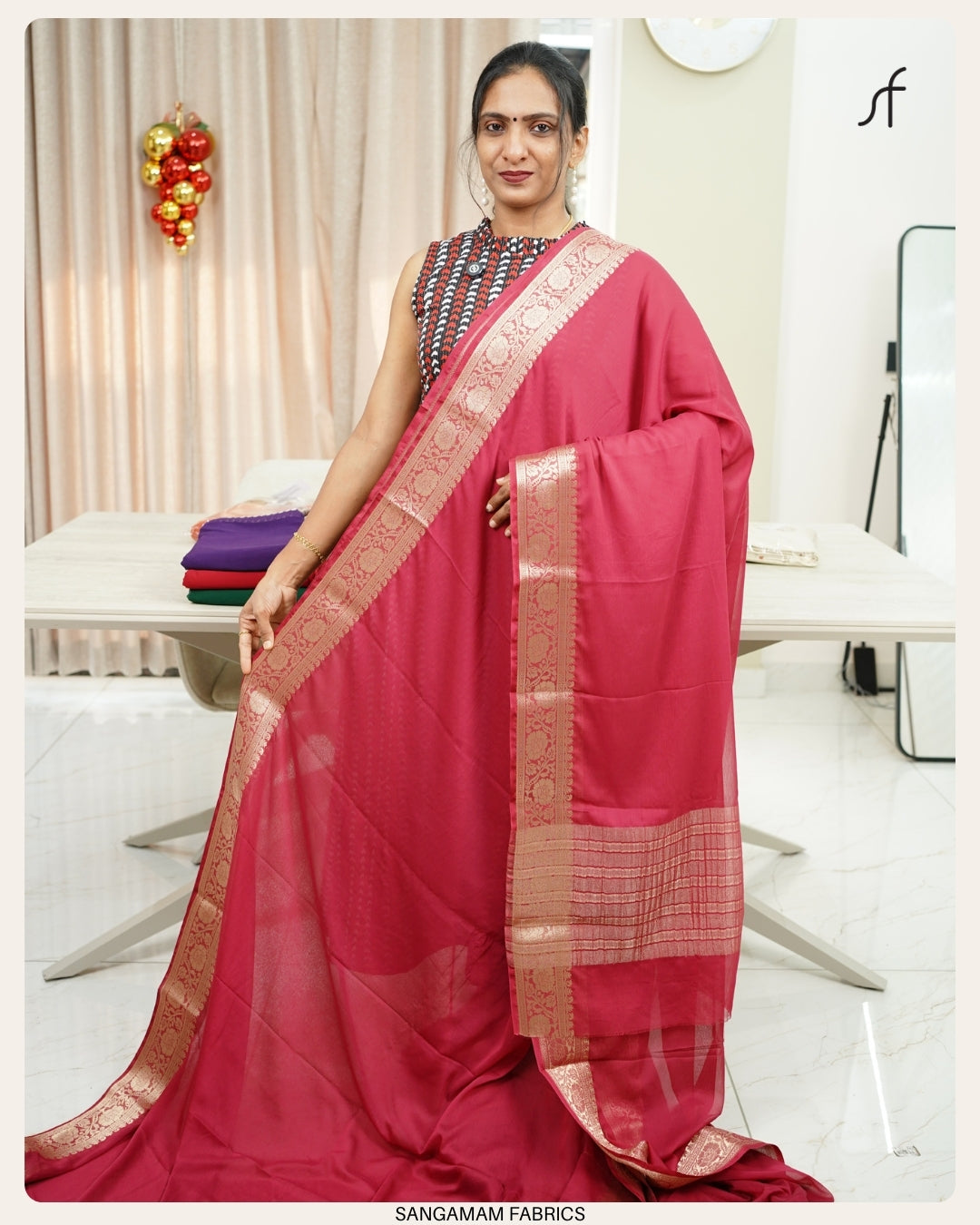 GEOGETTE BANARASI SAREE