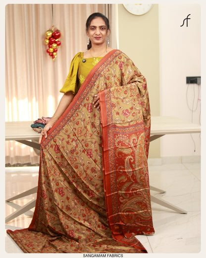 KALAMKARI PRINTED DAILY WEAR SAREE