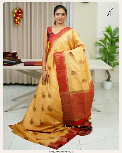 SEMI TUSSAR SILK SAREE