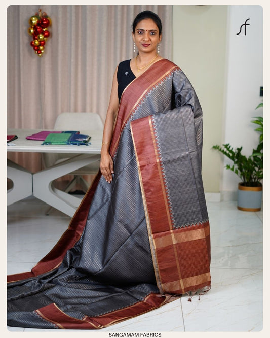 SEMI TUSSAR SILK SAREE