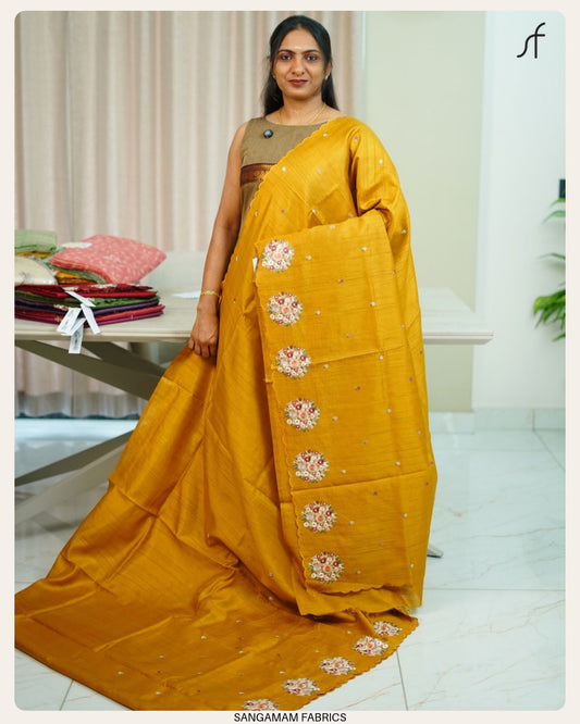 SEMI TUSSAR SILK SAREE