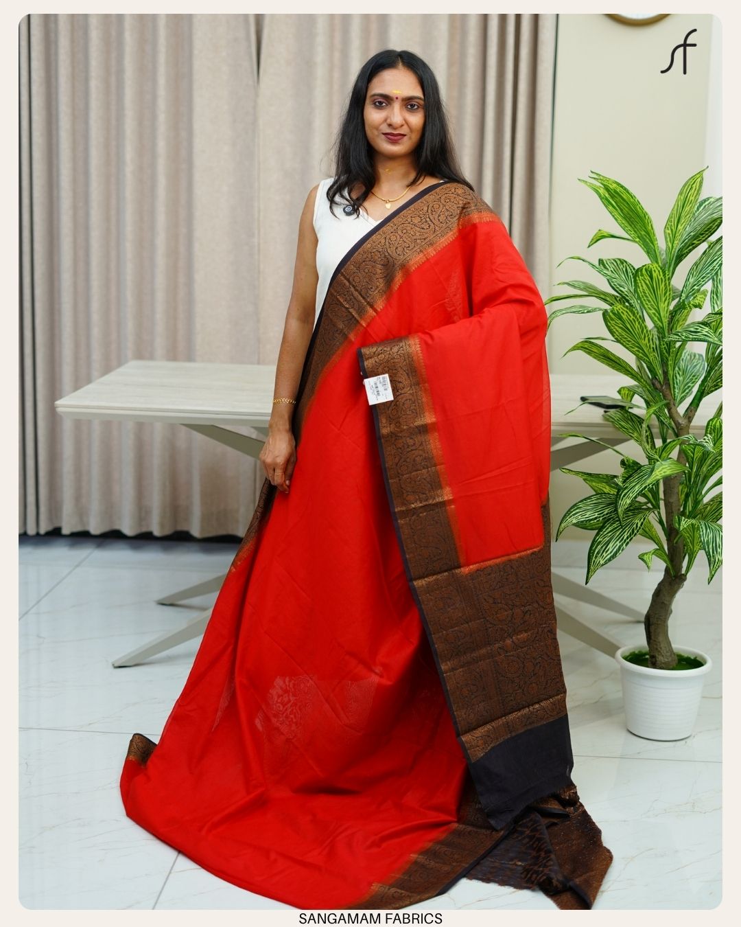 SEMI CHANDERI BANARASI SAREE