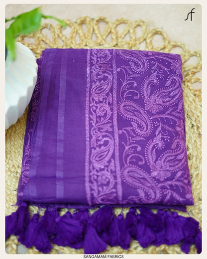 MULL COTTON CHIKANKARI SAREE
