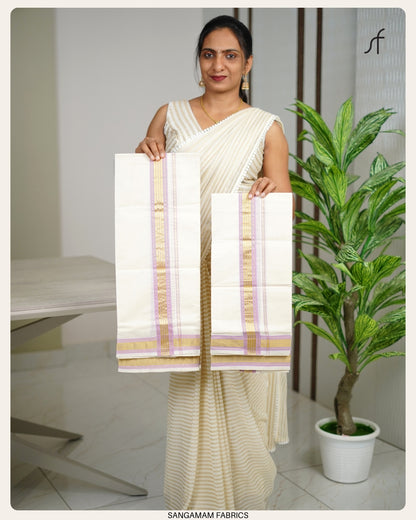 KATTIKARA WITH GOLDEN SET MUNDU
