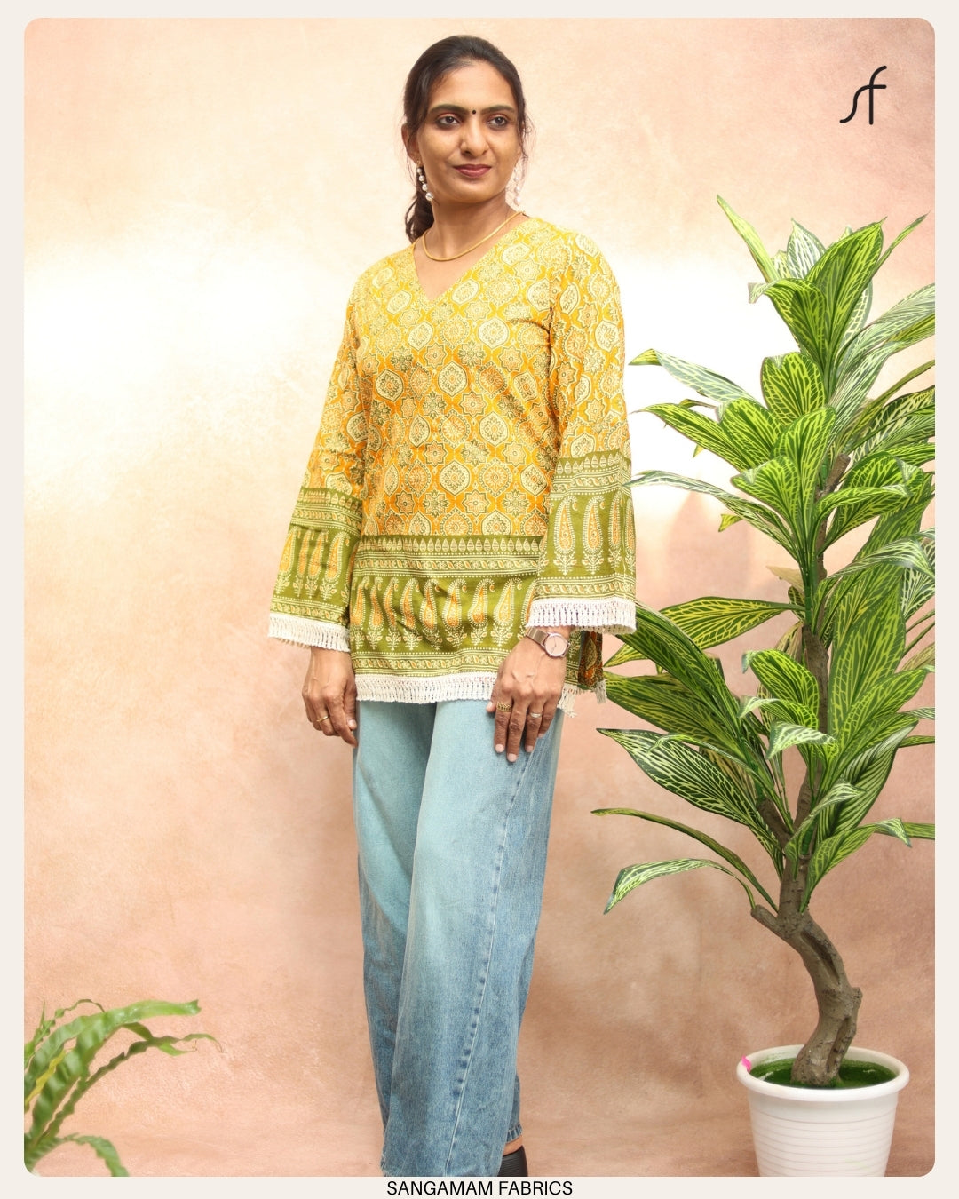 PRINTED COTTON SHORT KURTI