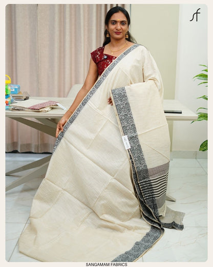 SEMI CHANDERI SILK SAREE