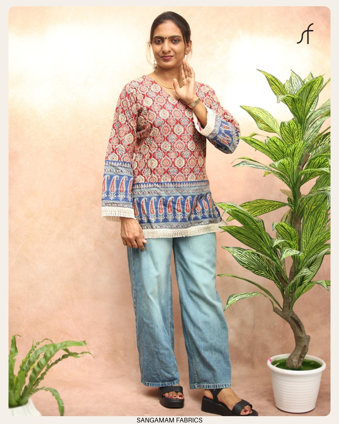 PRINTED COTTON SHORT KURTI