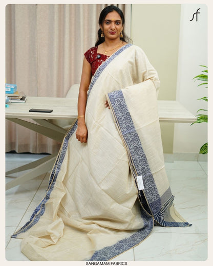 SEMI CHANDERI SILK SAREE