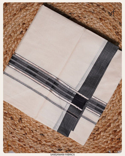 SILVER STRIPE COTTON MUNDU