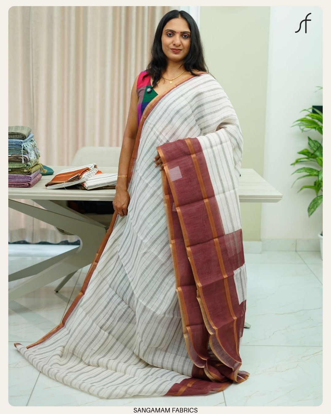 SEMI LINEN SAREE