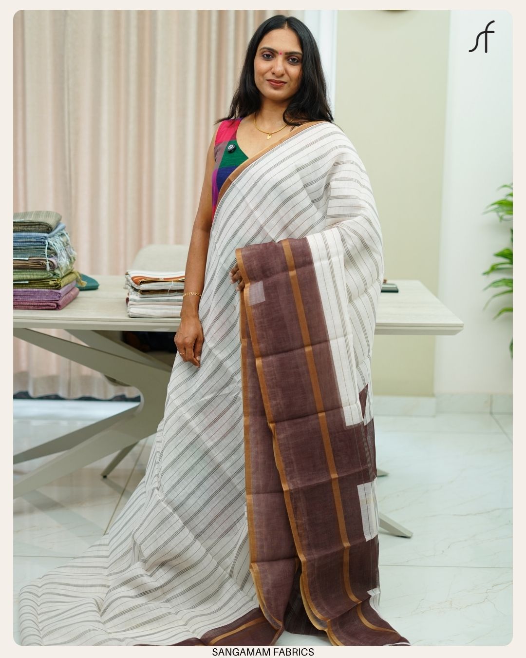 SEMI LINEN SAREE