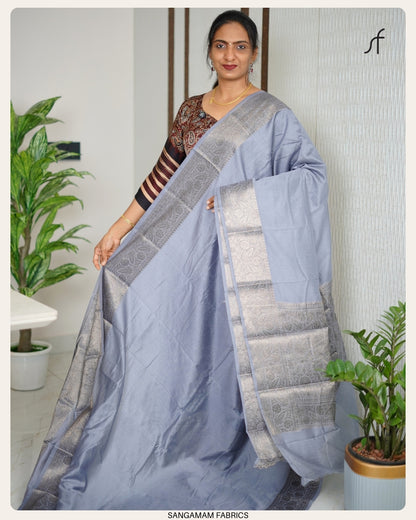 SEMI CHANDERI SILK SAREE