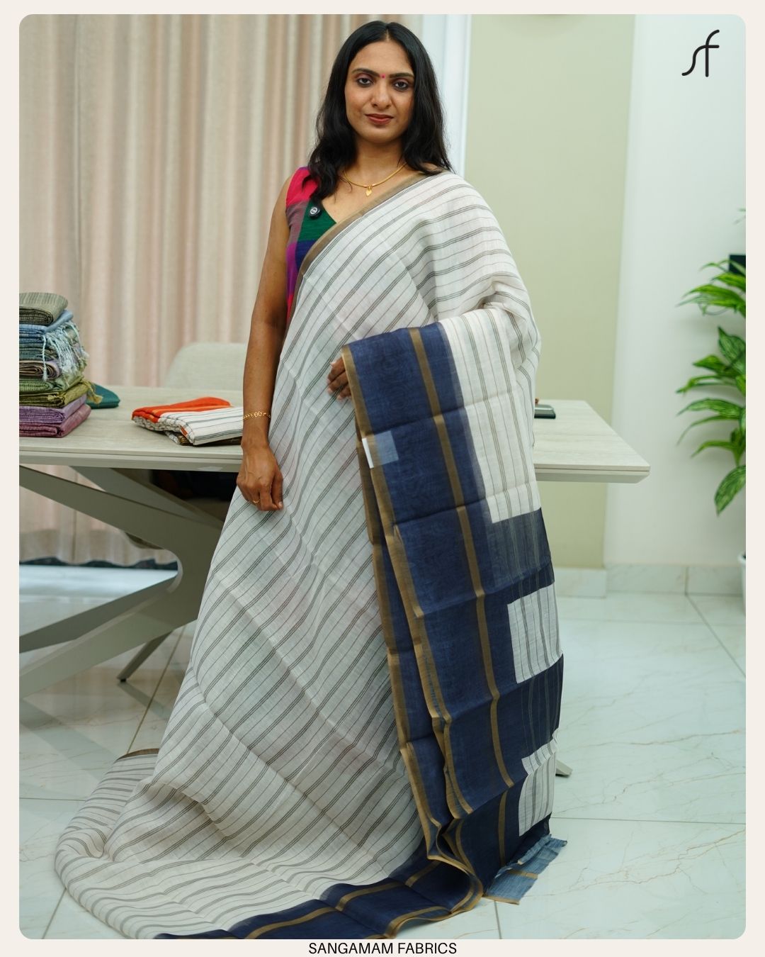 SEMI LINEN SAREE