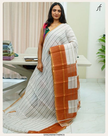 SEMI LINEN SAREE