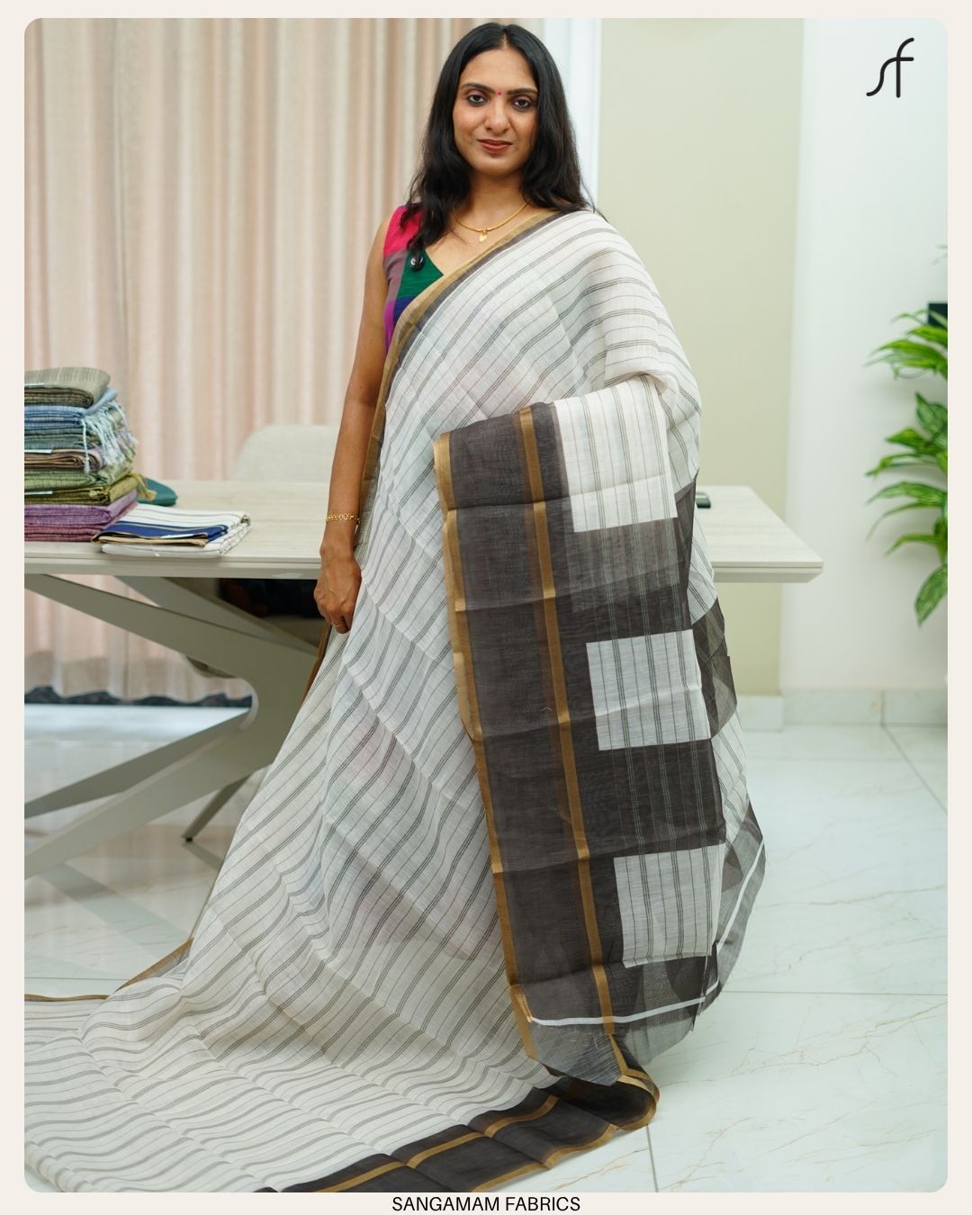 SEMI LINEN SAREE