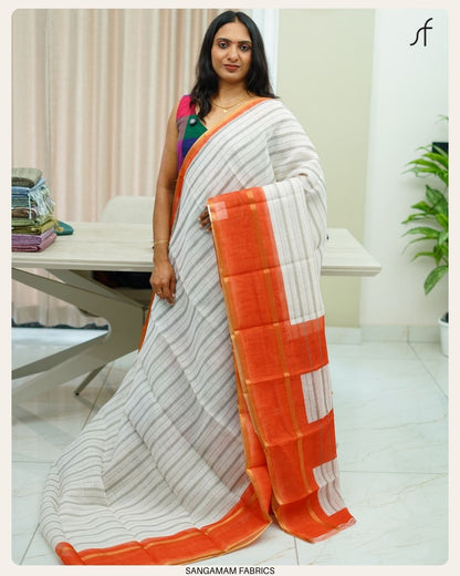 SEMI LINEN SAREE