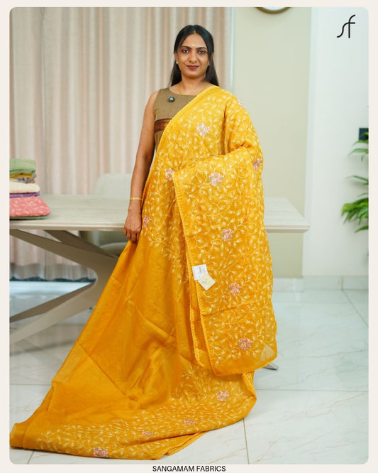 NET COTTA SAREE