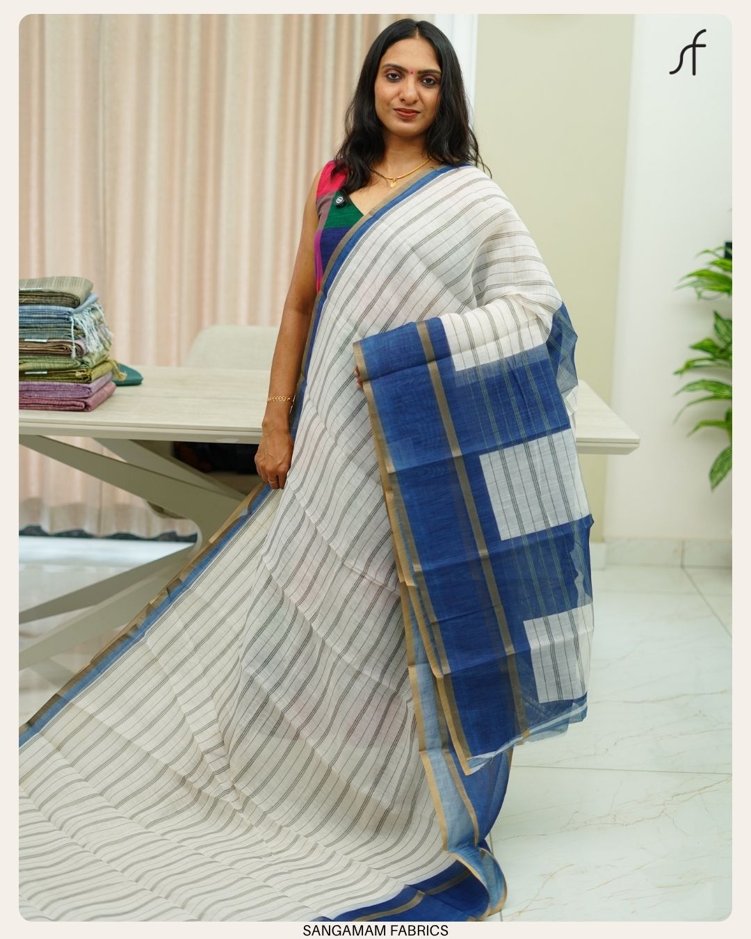 SEMI LINEN SAREE