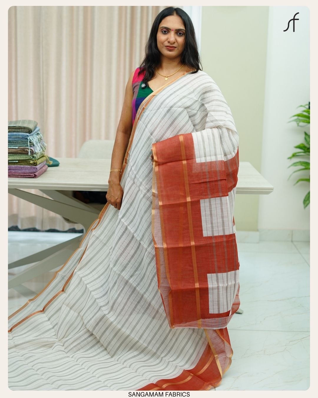 SEMI LINEN SAREE