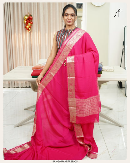 GEOGETTE BANARASI SAREE
