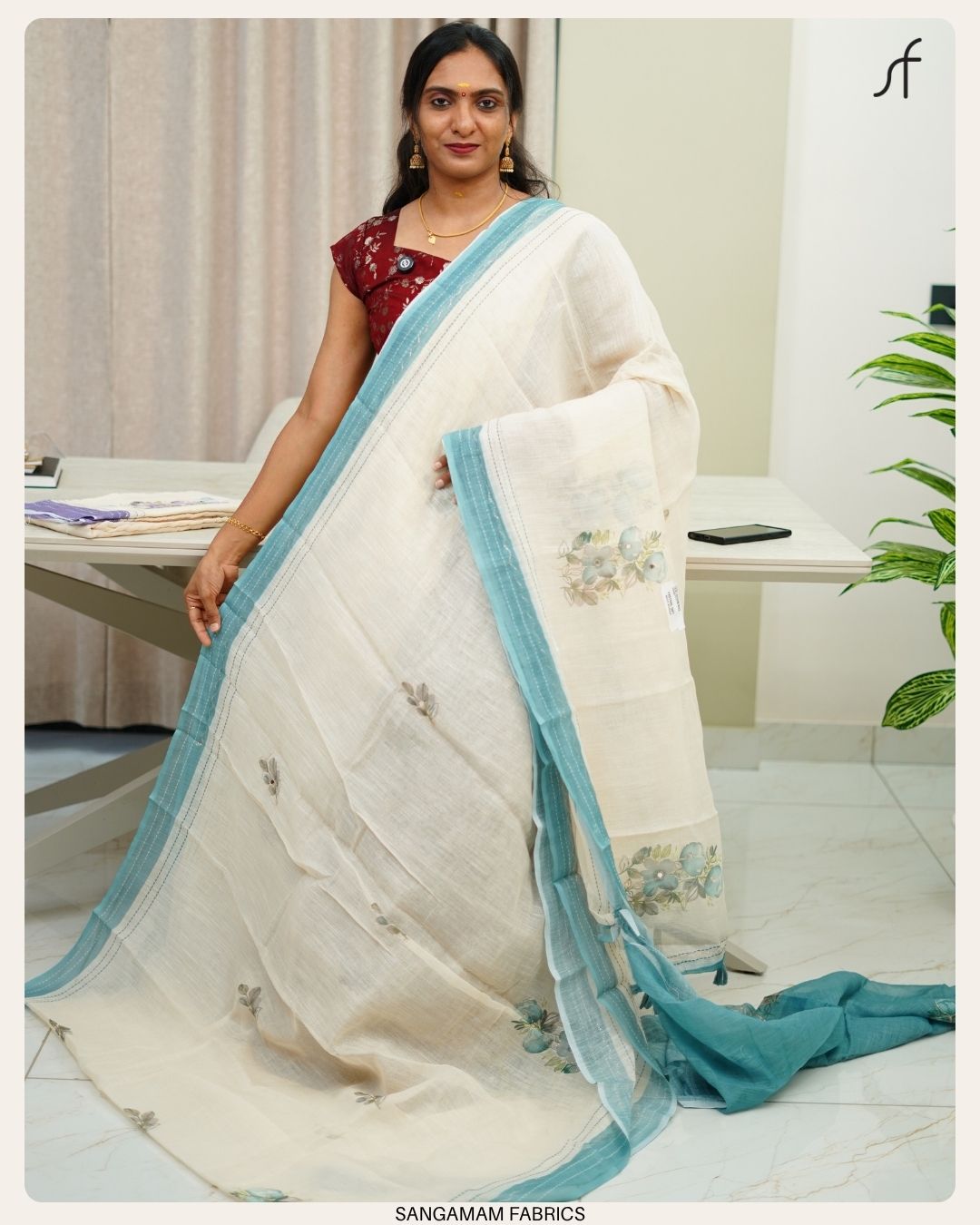 SEMI LINEN SAREE