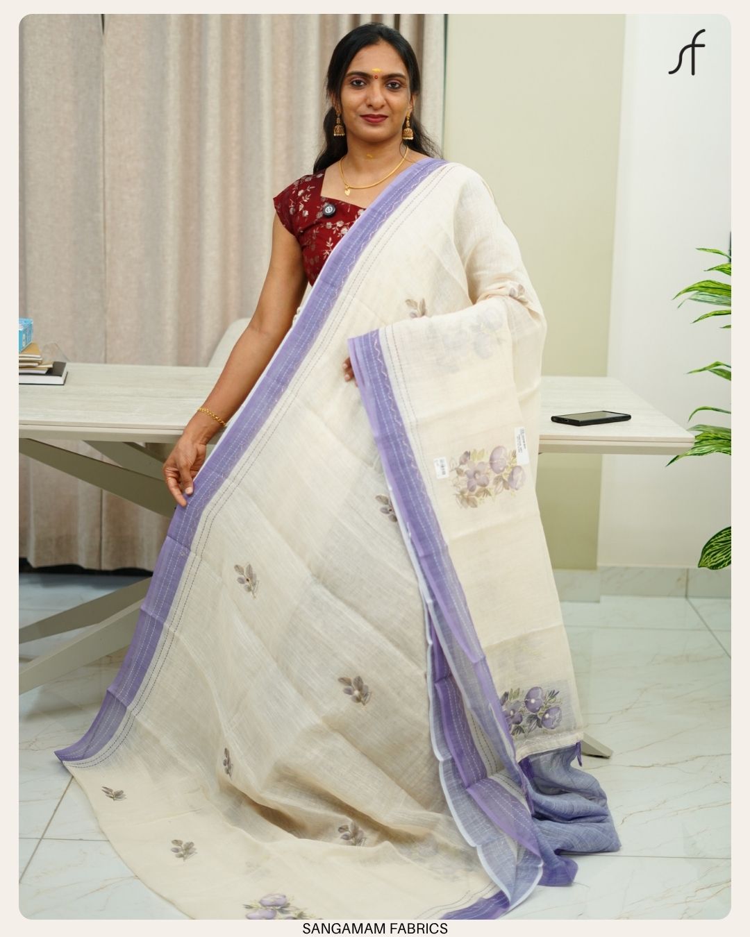 SEMI LINEN SAREE
