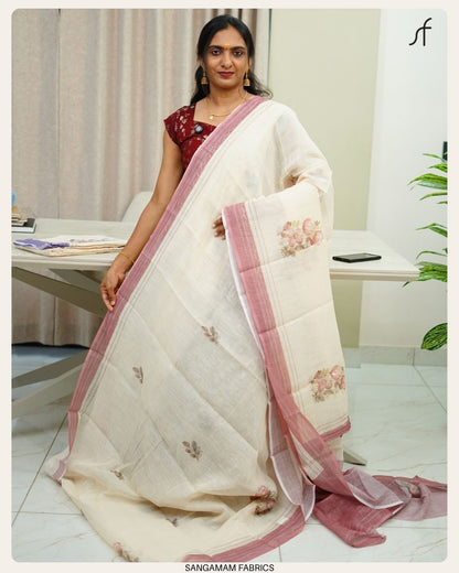 SEMI LINEN SAREE