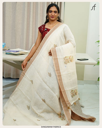 SEMI LINEN SAREE