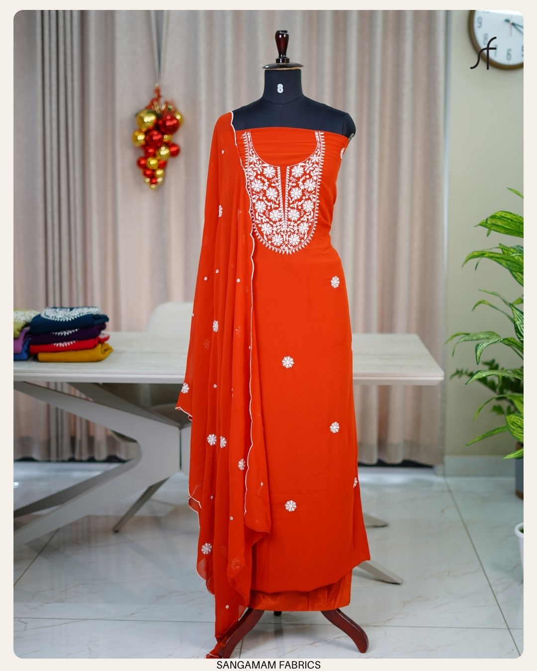 GEORGETTE CHIKANKARI SALWAR SUIT MATERIAL