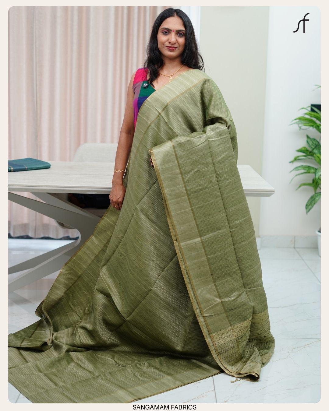 GHICHA TUSSAR SAREE