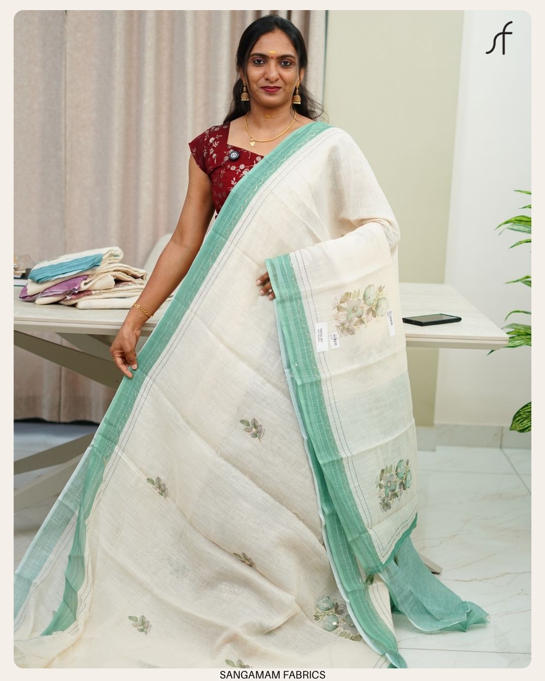 SEMI LINEN SAREE