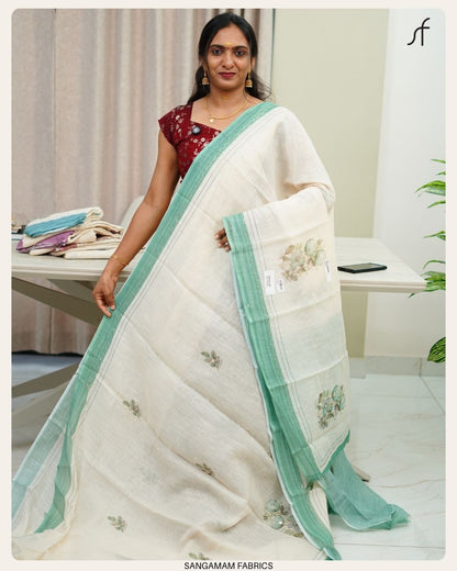 SEMI LINEN SAREE