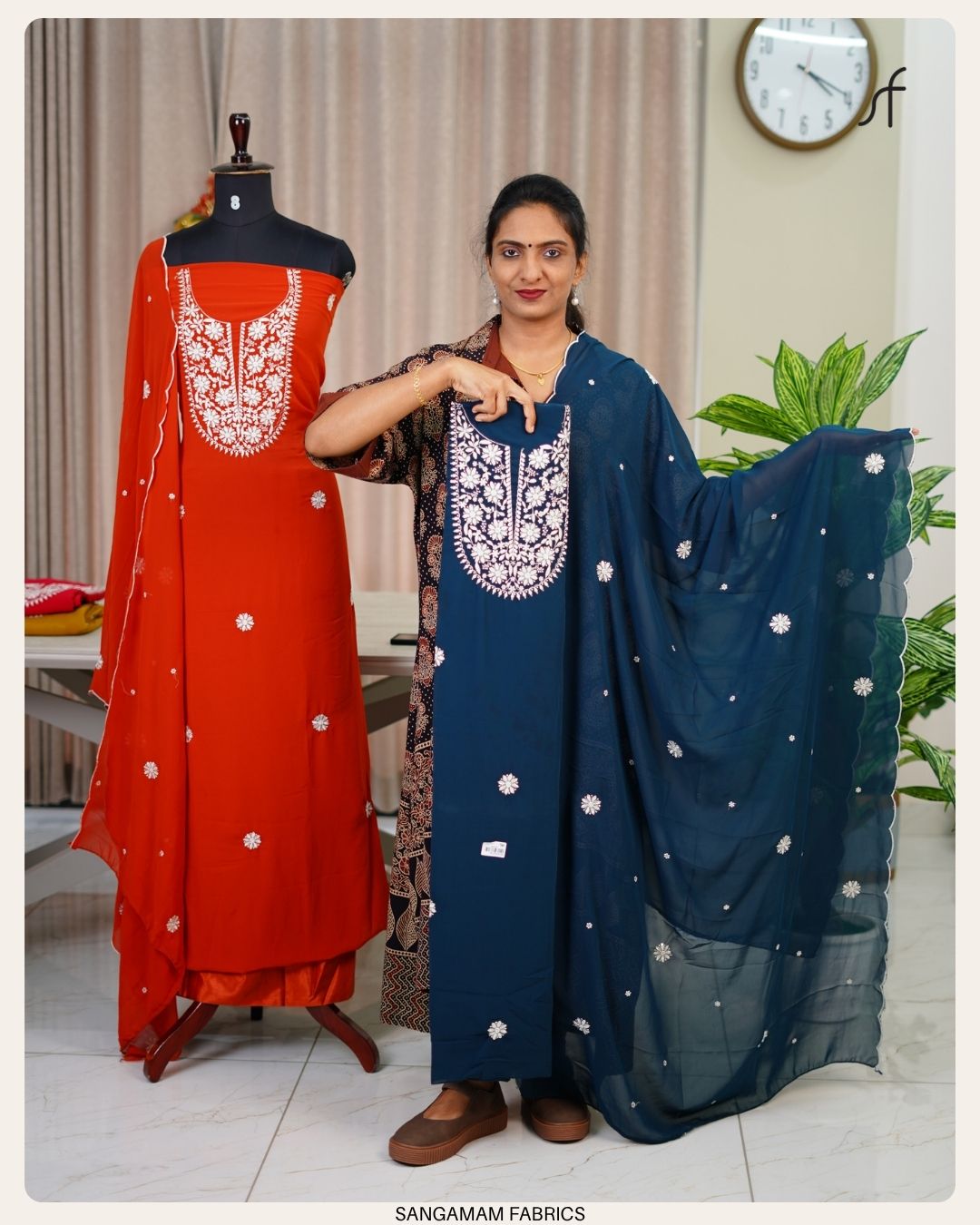 GEORGETTE CHIKANKARI SALWAR SUIT MATERIAL
