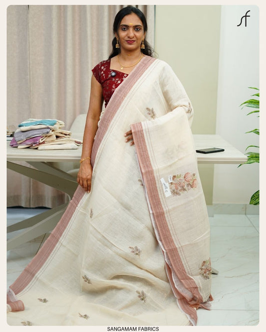 SEMI LINEN SAREE
