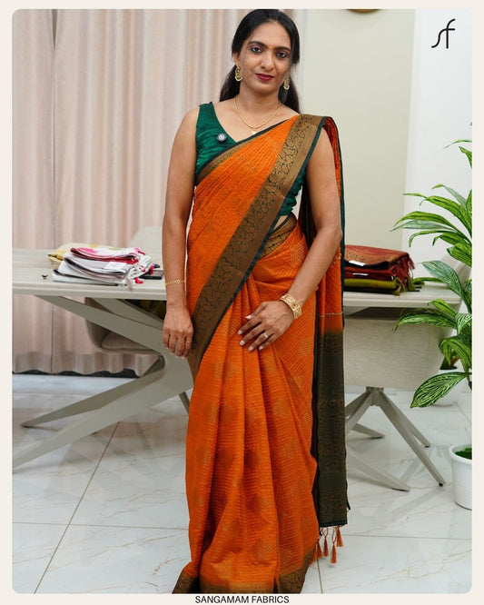 KOLAM DESIGN BANARASI SAREE