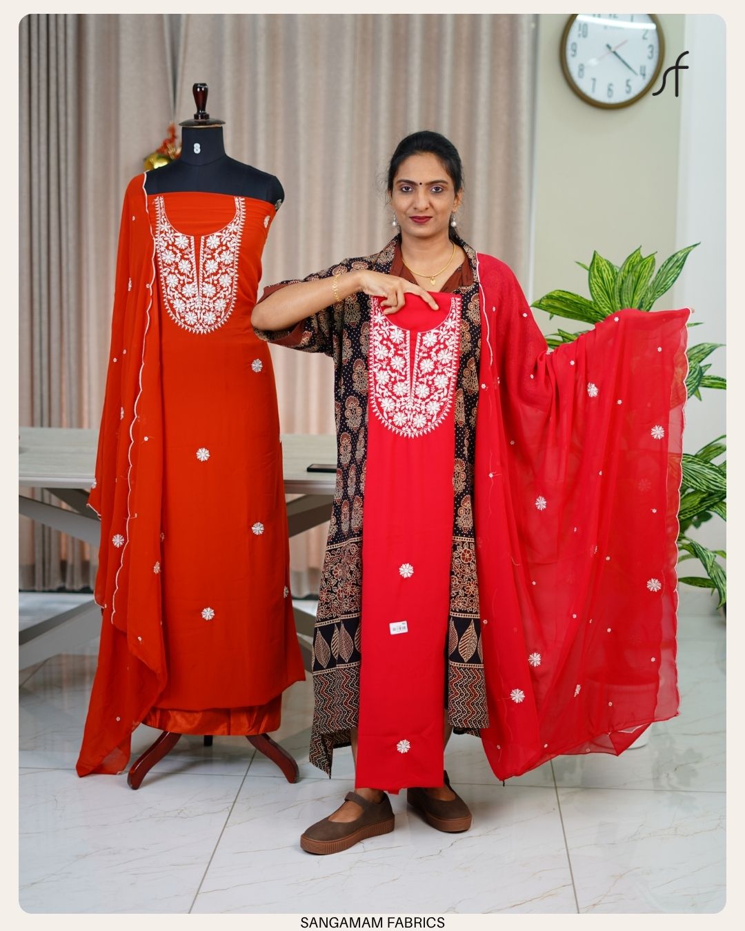 GEORGETTE CHIKANKARI SALWAR SUIT MATERIAL