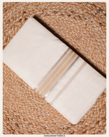 SILVER STRIPE COTTON MUNDU