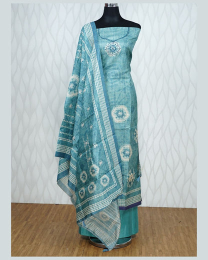 SEMI MATKA TUSSAR SILK  UNSTICHED SALWAR SUIT