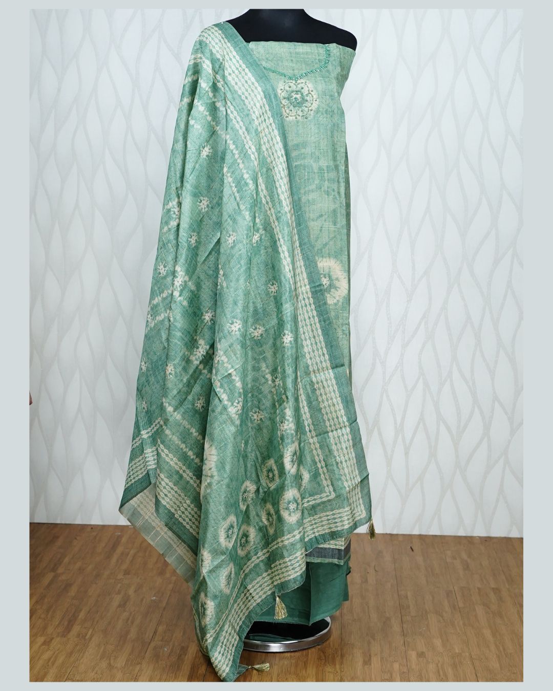 SEMI MATKA TUSSAR SILK  UNSTICHED SALWAR SUIT